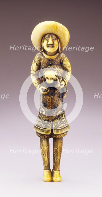 Dutchman Holding Dog, 18th century. Creator: Unknown.