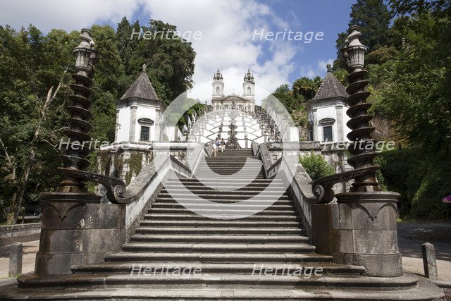 Monumental Baroque stairway, Bom Jesus do Monte Church, Braga, Portugal, 2009.  Artist: Samuel Magal