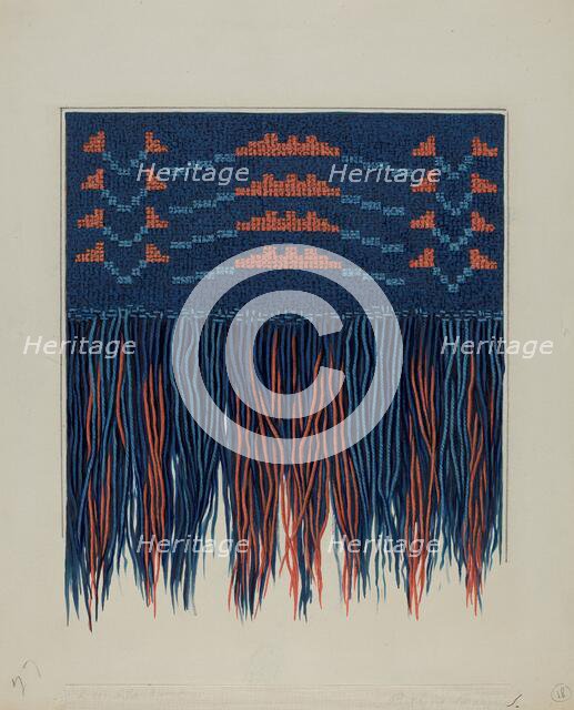 Coverlet Detail, c. 1936. Creator: Ruth M. Barnes.