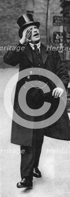 A beadle calling the hours, Ely Place, London, 1926-1927. Artist: Unknown