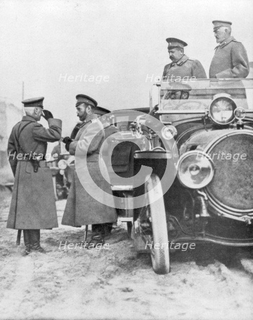 Tsar Nicholas II visiting the Russian front, May 1915. Creator: Unknown.