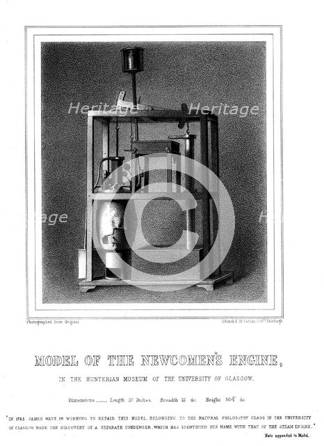 Model of a Newcomen steam engine, 1856. Artist: Unknown