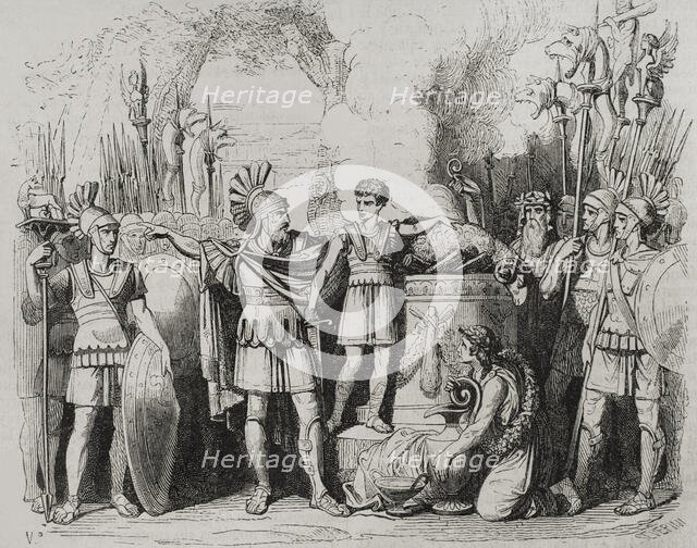 Hannibal's oath, 1852.  Creator: José Severini.