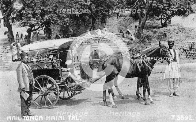 Mail tonga, Nainital, India, 1917. Artist: Unknown