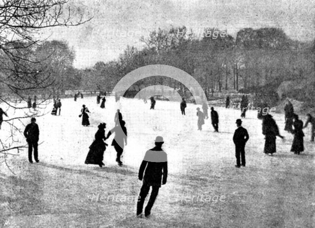 Skating in London: Regent's Park, 1895. Creator: Russell & Sons.