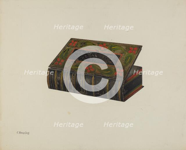 Toleware Trinket Box, c. 1940. Creator: Charles Henning.