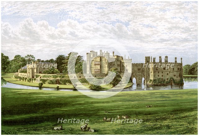 Leeds Castle, Kent, home of the Wykeham-Martin family, c1880. Artist: Unknown