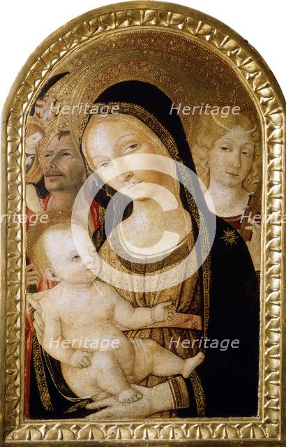'Madonna and Child with Saints Catherine and Christopher', 15th century.  Artist: Matteo di Giovanni