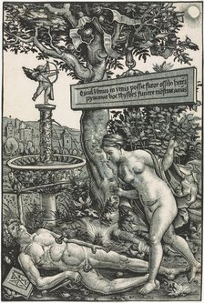 Pyramus and Thisbe, c. 1510. Creator: Hans Wechtlin (German, 1480/85-aft 1526).