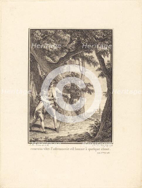 Courons vîte: l'astronomie est bonne à quelque chose, 1778. Creator: Noel Le Mire.