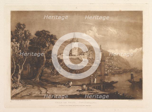 Ville de Thun, Switzerland (Liber Studiorum, part XII, plate 59), January 1, 1816. Creator: JMW Turner.