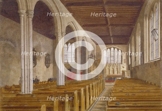 Interior view of the Chapel of St Peter ad Vincula, Tower of London, Stepney, London, 1883. Artist: John Crowther