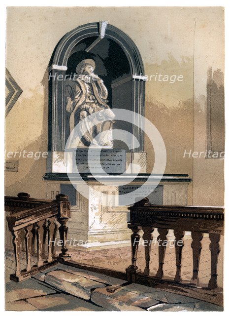 Monument to Francis Bacon, in St Michael's Church near St Albans, Hertfordshire, c1850. Artist: Unknown