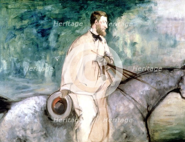 'The Painter Guillaumin on horseback', 1870. Artist: Edouard Manet