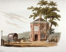 Tyburn turnpike, London, 1812. Artist: William Pickett