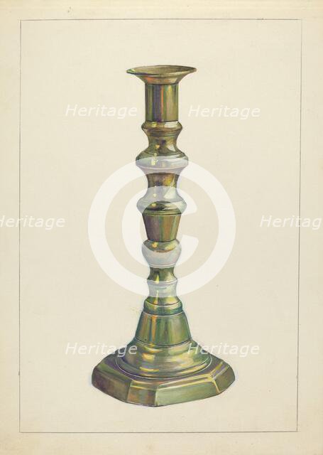 Candlestick, c. 1939. Creator: Mina Lowry.