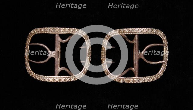 Shoe buckles, probably British, 1770-90. Creator: Unknown.