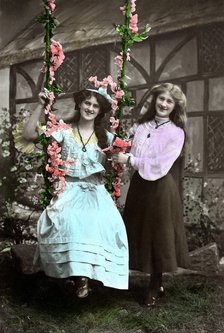 Zena (1887-1975) and Phyllis (1890-1975) Dare, English actresses, 1906.Artist: Foulsham and Banfield