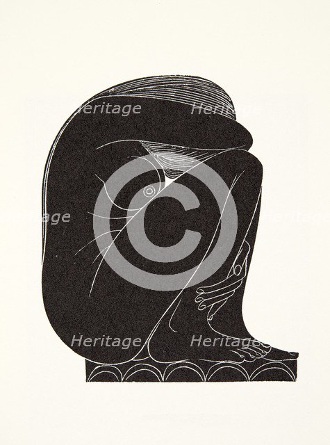 On the Tiles, 1921, (wood engraving).