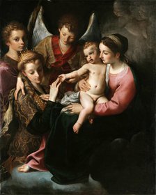 The Mystical Marriage of Saint Catherine, ca 1585. Creator: Carracci, Annibale (1560-1609).