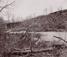 Bull Run. Bridge near Union Mills (destroyed seven times), ca. 1862. Creator: Tim O'Sullivan.