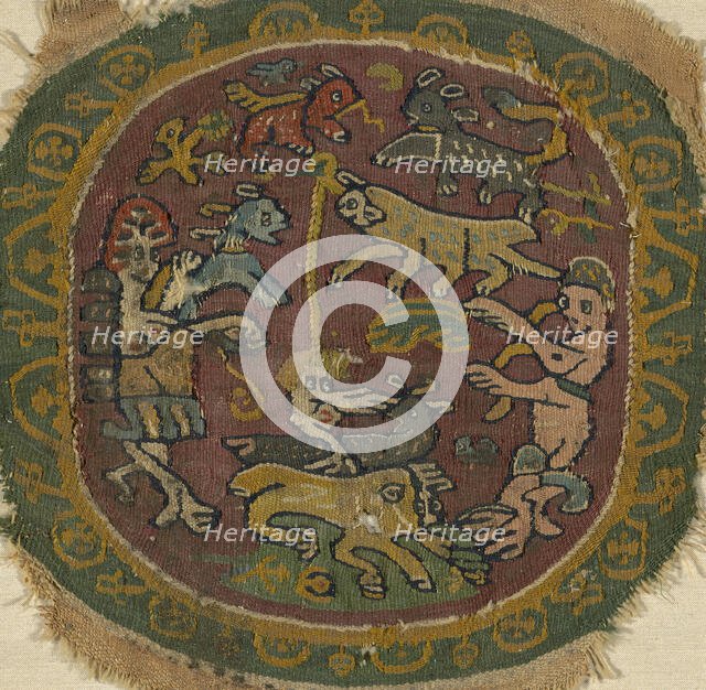 Fragment, Egypt, Roman period (30 B.C.-641 A.D.)/Arab period (641-969), 6th/8th century. Creator: Unknown.