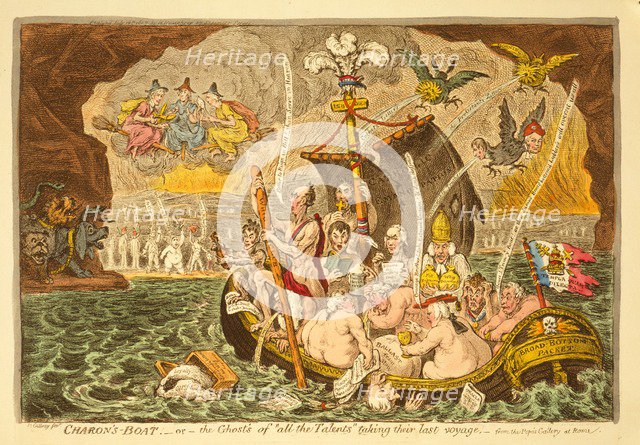 Charon's Boat, or The Ghost's of the 'All Talents' Taking their Last Voyage, 1807.