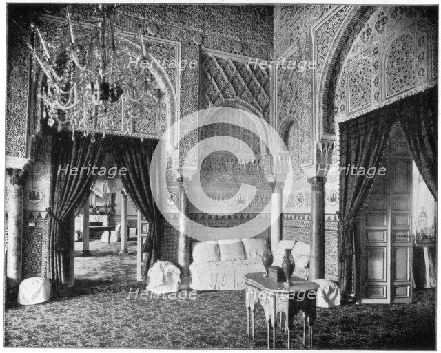 Salon of Maria de Padilla, Alcazar, Seville, Spain, late 19th century. Artist: John L Stoddard