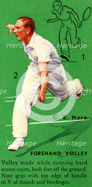 'C. E. Hare - Forehand Volley', c1935. Creator: Unknown.
