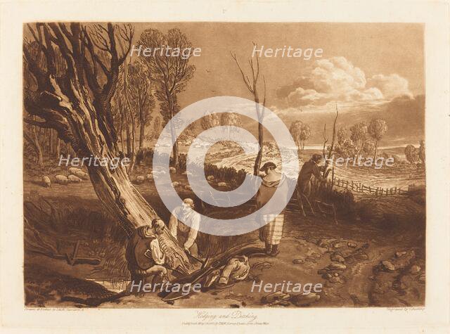 Hedging and Ditching, published 1812. Creator: JMW Turner.