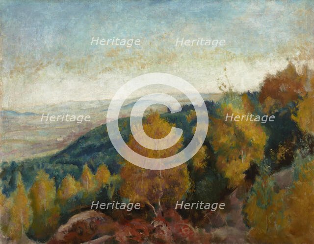 Autumn Landscape-Environs of Kalwaria Zebrzydowska, between 1914-1918. Creator: Wojciech Weiss.