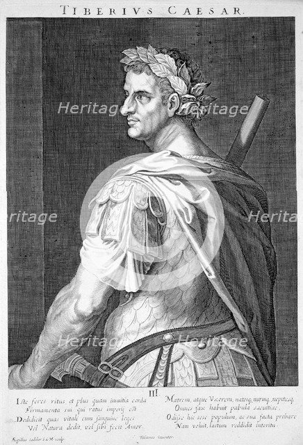 Tiberius, Roman Emperor, (c1590-1629). Artist: Aegidius Sadeler II