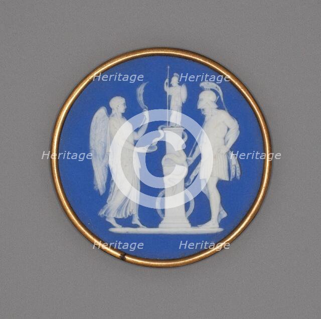 Medallion with Warrior and Priestess, Burslem, Late 18th century. Creator: Wedgwood.