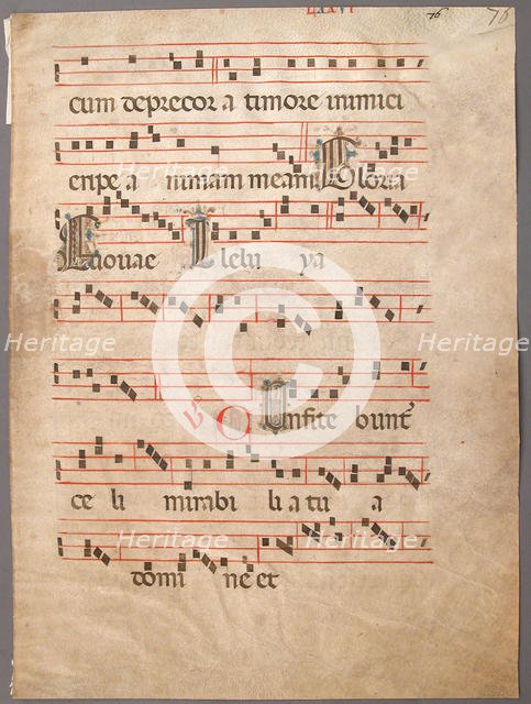 Manuscript Leaf, from a Gradual, first half 14th century. Creator: Unknown.