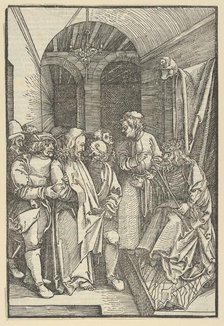Christ before Herod in a Hall, from Speculum passionis domini nostri Ihesu Christi, 1507., 1507. Creator: Hans Schäufelein the Elder.