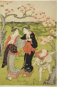 Cherry Blossom Viewing at Asuka Hill, c. 1787. Creator: Torii Kiyonaga.