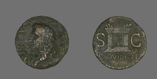 As (Coin) Portraying Emperor Augustus, 22-30. Creator: Unknown.
