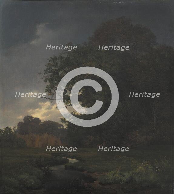 Landscape in Cloudy Weather. Late Afternoon, 1840. Creator: Johan Thomas Lundbye.