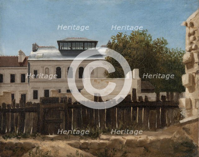 Demolition site with Palladian villa in the background,  c.1820. Creator: Prosper Barbot.