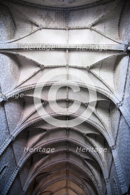 A groin-vaulted nave in Sao Francisco Church, Evora, Portugal, 2009. Artist: Samuel Magal