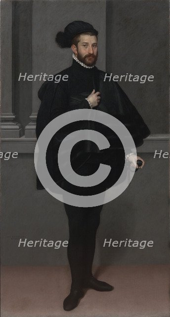 The Knight in Black, 1567. Artist: Moroni, Giovan Battista (1520/25-1578)