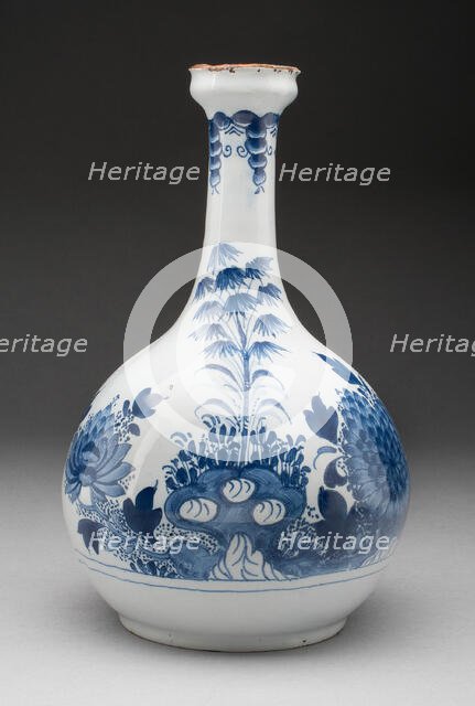 Bottle, Liverpool, c. 1750. Creator: Unknown.