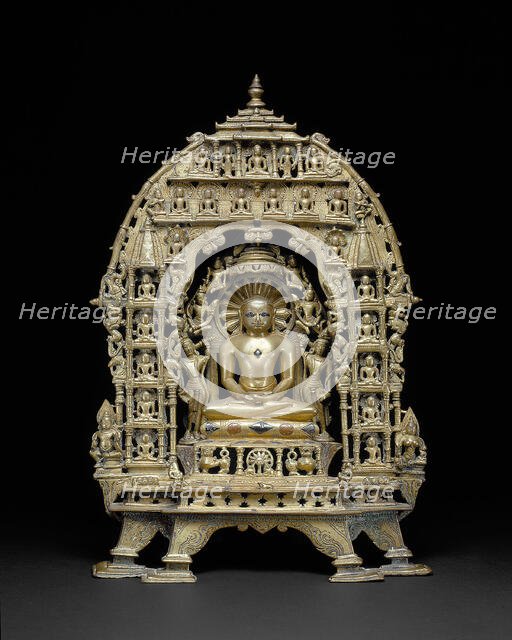 Altarpiece with the First Jaina Tirthankara Rishabhanatha Surrounded by Twenty-..., 1089 A.D. Creator: Unknown.