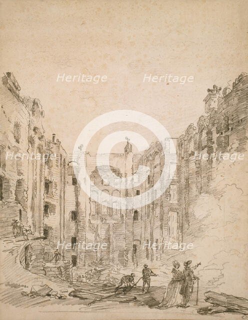 Ruins of the Opera After the Fire of 1781, 1781. Creator: Hubert Robert.