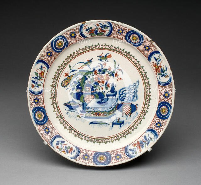 Plate, Delft, c. 1720. Creator: Delftware.