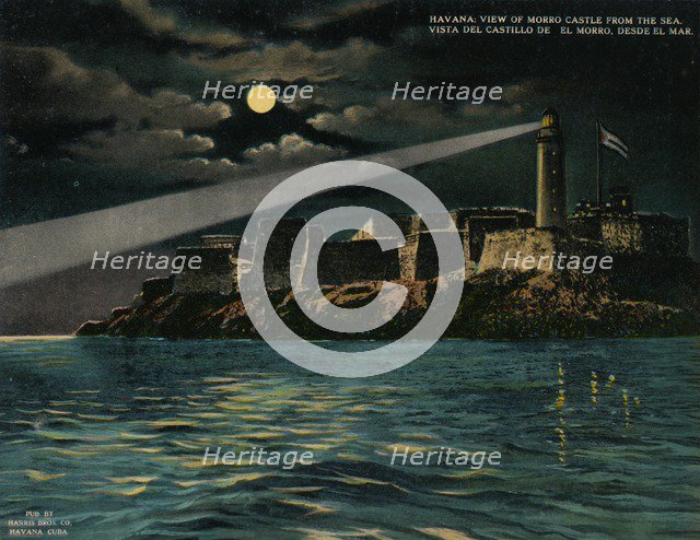View of Morro Castle from the sea, Havana, Cuba, c1920. Artist: Unknown.