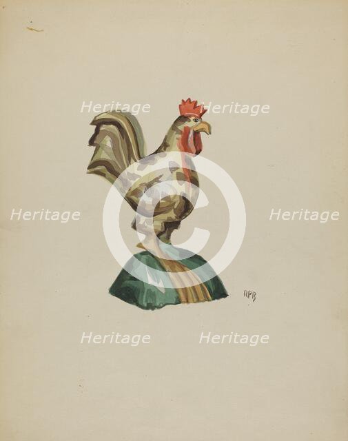 Pa. German Rooster, c. 1936. Creator: Raoul Du Bois.