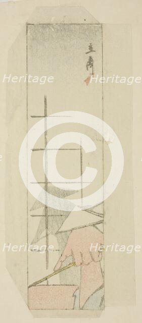 Envelope with hand shadow of boatman, n.d. Creator: Ando Hiroshige.