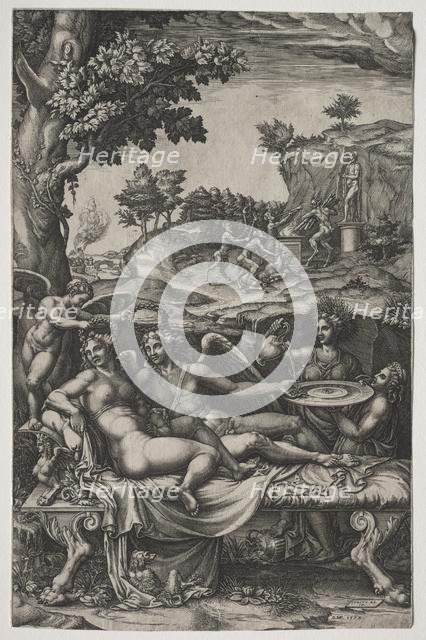 Cupid and Psyche, 1574. Creator: Giorgio Ghisi (Italian, 1520-1582).