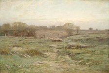 Landscape (Sheep in the Valley) (image 1 of 2), 1900. Creator: Dwight William Tryon.